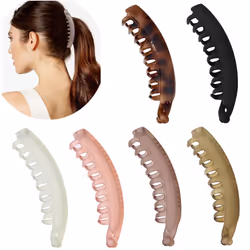 6 Pieces Banana Hair Clips 5 Inch Large Banana Clip for Thin Fine Thick hair Non Slip Banana Claw Clips for Women