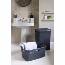 Curver Rattan Style laundry basket, available in several colours