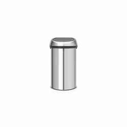 Brabantia 60 Litre Large Kitchen Touch Bin (Matt Steel Fingerprint Proof) Removable Lid, Soft-Touch Open, Easy Clean Rubbish ...