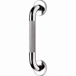 Croydex AP500541 300 mm Safety Support Rail Stainless Steel Grab Bar with Anti-Slip Grip for Bathroom