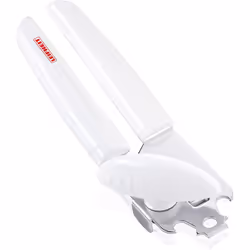 Exact Can Opener, White, Strong Stainless Steel Deluxe Tin Opener, Hardened Steel Geared Cutting Wheel, Effective Opener,