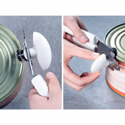 Exact Can Opener, White, Strong Stainless Steel Deluxe Tin Opener, Hardened Steel Geared Cutting Wheel, Effective Opener,