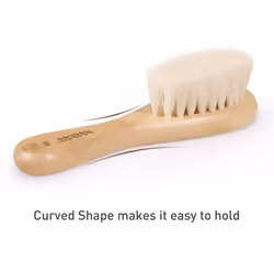 Wooden Baby Hair Brush for Newborns and Toddlers Baby Brush Natural Soft Goat Bristles Hairbrush, Ideal for Cradle Cap, Perfect Baby Registry Gift