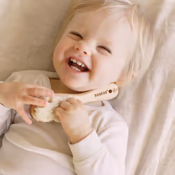Wooden Baby Hair Brush for Newborns and Toddlers Baby Brush Natural Soft Goat Bristles Hairbrush, Ideal for Cradle Cap, Perfect Baby Registry Gift