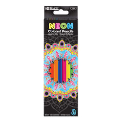 BAZIC Colored Pencils 8 Neon Color  Fluorescence Coloring Pencil Set for Art Drawing Sketching  Gift for Artist Adult (8/Pack)  1-Pack