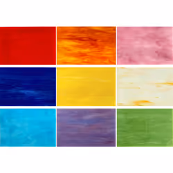 PALJOLLY 9 Pack Stained Glass Sheets 4 x 6 inch Mosaic Glass Stained Glass Supplies Opaque Assorted Colors for Stained Glass ...