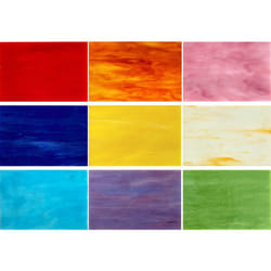 PALJOLLY 9 Pack Stained Glass Sheets  4 x 6 inch Mosaic Glass Stained Glass Supplies Opaque Assorted Colors for Stained Glass Projects and Mosaics