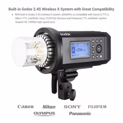 Godox AD600Pro 600Ws TTL HSS Outdoor Flash With Li-on Battery Built-in Godox 2.4G Wireless X System Two Power Supply Methods For Canon, Nikon,...