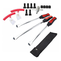 Dr.Roc Tire Spoons Lever Motorcycle Dirt Bike Lawn Mower Tire Changing Tools with Bag 1x14.5 inch 2x11 inch Tire Irons 2X Rim Protectors 1x Valve Stem