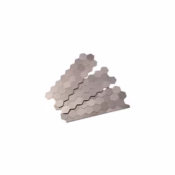 Aspect Peel and Stick Backsplash 11in x 4in Honeycomb Stainless Matted Metal Tile for Kitchen and Bathrooms (3-Pack)