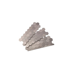 Aspect Peel and Stick Backsplash 11in x 4in Honeycomb Stainless Matted Metal Tile for Kitchen and Bathrooms (3-Pack)
