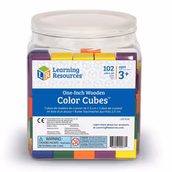Learning Resources Wooden Color Cubes