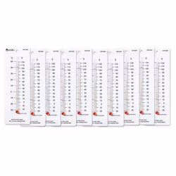 Learning Resources LER0302 Student Thermometers 10/Pk 2 X 6 Plastic Backing