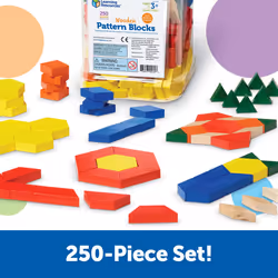Learning Resources Wooden Pattern Blocks  Early Math Concepts  Set of