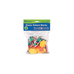 Learning Resources Plastic Pattern Blocks .5cm  Counting & Sorting  Early Math Concepts  Set of 100 Blocks  Grades PreK+Ages 3+