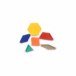 Learning Resources Pattern Blocks, 1CM, Plastic, Various Colors, Set of 250