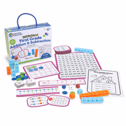 Skill Builders! 1st Grade Addition & Subtraction, Homeschool Curriculum, First Grade Learning Games, First Grade Learning Mat ...