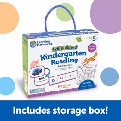 Learning Resources Skill Builders! Kindergarten Reading Activity Set -Learning Essential Materials  Reading Activities for Kids  Homeschool Supplies B