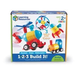Learning Resources 1-2-3 Build It - Rocket-Train-Helicopter