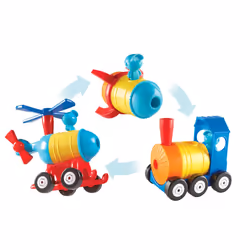 Learning Resources 1-2-3 Build It - Rocket-Train-Helicopter