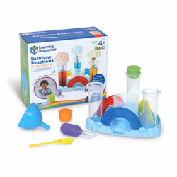 Rainbow Reactions Preschool Science Lab Set, Ages 4+, Colour-Mixing Science Experiments for Kids, STEM Toys for Kids, 14 Piec ...
