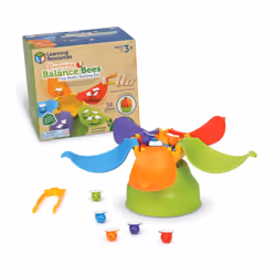 Blooming Balance Bees Fine Motor Sorting Set, Ages 3+, Preschool Learning Activities, Toddler Learning Toys 2-4, Montessori T ...