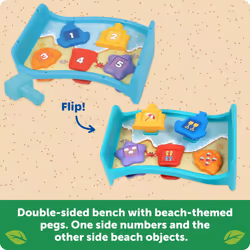 Learning Resources Seaside Pounding Bench  Seaside Game  Toddler Toys  Preschool Learning Activities  Toddler Learning Activities  Shape Sorter  Fine