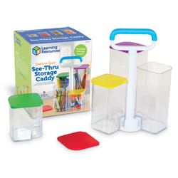 Learning Resources Create-a-Space See-thru Storage Caddy pen/pencil holder Blue, Red, Yellow