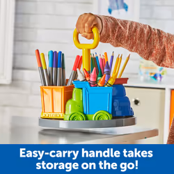 Learning Resources Create-a-Space Kiddy Caddy: Trucks pen/pencil holder Blue, Green, Orange, Yellow