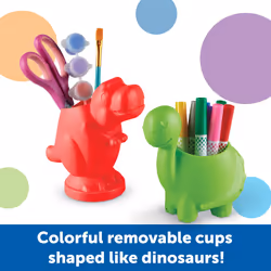 Learning Resources Create-a-Space Kiddy Center Dinos pen/pencil holder Blue, Green, Red