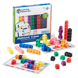 Learning Resources MathLink Cubes Early Math Activity Set - 115 Pieces  Ages 4+  Kindergarten STEM Activities  Linking Cubes  Connecting Cubes