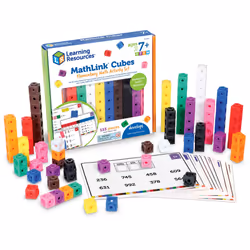Learning Resources MathLink Cubes Elementary Math Activity Set - 115 Pieces Ages 7+ Math Manipulative Cubes Math Games for ...