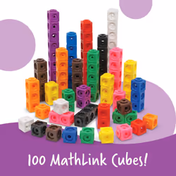 Learning Resources MathLink Cubes Elementary Math Activity Set - 115 Pieces  Ages 7+ Math Manipulative Cubes  Math Games for Kids  Math Counters