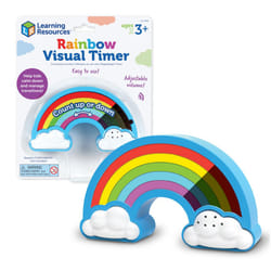 Rainbow Visual Timer for Kids, Sensory Timer for Autism, ADHD, 5 Time Increments, Light or Dark Mode, Ages 3+
