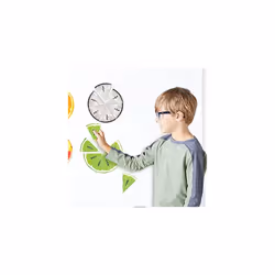 LER5068 Magnetic Fruit Fractions, Number Learning, Montessori Maths, Kids, Educational Indoor Games, 24 Pieces, Age 6+, Multi,Multicolor,Medium