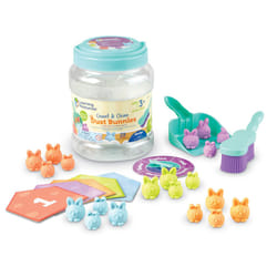 Count & Clean Dust Bunnies, Toddler Activities, Educational Toys Set, Colour Teaching Toys, 29 Pieces, Age 3+,Multicolor,Medium