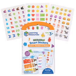 Learning Resources Skill Builders! Smart Stickers Colors Numbers and Shapes Preschool Learning Montessori Busy Book East ...
