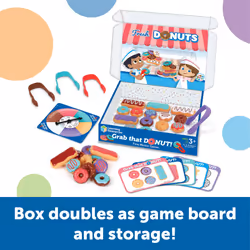 Learning Resources Grab That Donut!  39 Pieces  Ages 3+ Fine Motor Game  Toddler Learning Toys Toddler Toys  Educational Games for Kids  Preschool Gam
