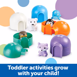 Sort & Seek Polar Animals, Toddler Activities, Educational Toys, Educational Toy Set Colour, Teaching Toys, 15 Pieces,