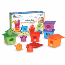 Peek-a-Bird Learning Buddies, Toddler Activities, Educational Toys, Educational Toy Set, Colour Teaching Toys, 15 Pieces, Age ...