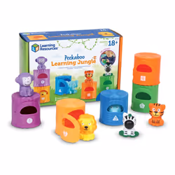 Peekaboo Learning Jungle Toddler, 10 Pieces, Ages 18 Months+, Learning Toys, Baby Toys, Educational Toys, Fidget Toys, Fine M ...