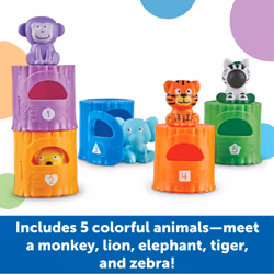 Peekaboo Learning Jungle Toddler, 10 Pieces, Ages 18 Months+, Learning Toys, Baby Toys, Educational Toys, Fidget Toys, Fine Motor Skills