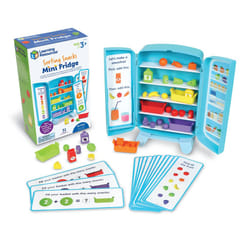 Learning Resources Sorting Snacks Mini Fridge  51 Pieces  Ages 3+  Toddler Toys  Educational Toys  Snack Toys Plastic Food Toys Kids Kitchen Accessori