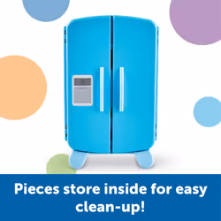 Learning Resources Sorting Snacks Mini Fridge  51 Pieces  Ages 3+  Toddler Toys  Educational Toys  Snack Toys Plastic Food Toys Kids Kitchen Accessori