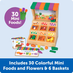 Learning Resources Mini Farmstand Sorting Set - Play Food for Kids  Sorting Toys for Toddlers  Toddler Toys  Gifts for Kids Ages 3+