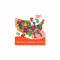 Learning Resources Magnetic US Map Puzzle - 44 Pieces  Puzzles for Kids Ages 4+  US Map for Kids Learning  Geography for Kids Kindergartner Learning T