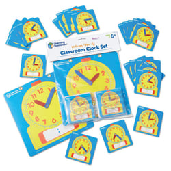 Learning Resources Write & Wipe Clocks Classroom Set