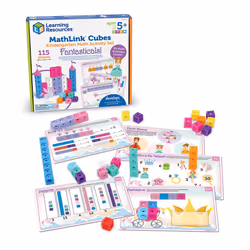 Learning Resources MathLink Cubes Kindergarten Math Activity Set: Fantasticals! 115 Pieces Ages 5+ Kindergarten STEM Activit ...