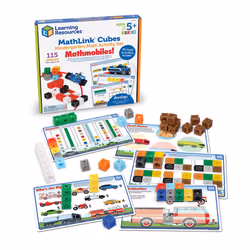 Learning Resources MathLink Cubes Kindergarten Math Activity Set: Mathmobiles! 115 Pieces  Ages 5+ Kindergarten STEM Activiti ...