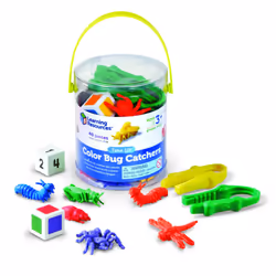 Learning Resources Take 10! Color Bug Catchers  Fine Motor Skills  for 2-4 Players  Ages 3+